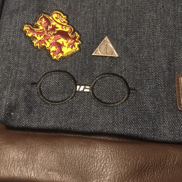 Loungefly Harry Potter Hogwarts Denim Backpack - Picture 12 of 12